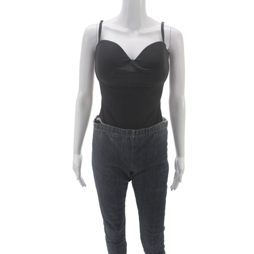 Skims Women Shaping Bodysuit Black Sweetheart Neck Sleeveless Size L